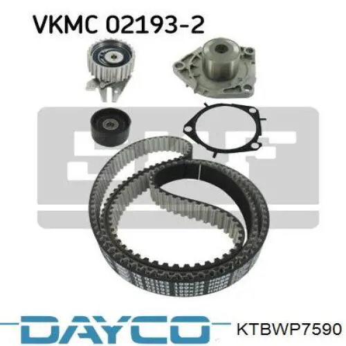 Compre KTBWP7590 Dayco Correia do mecanismo de distribuição de gás, kit