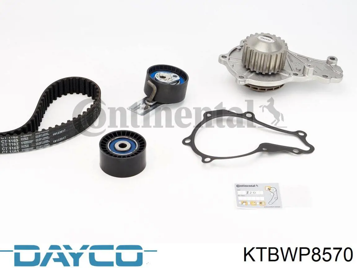 Compre KTBWP8570 Dayco Correia do mecanismo de distribuição de gás, kit