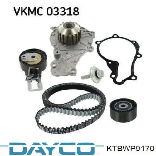 Correia do mecanismo de distribuição de gás, kit Dayco KTBWP9170 preço, a partir de 136,01 USD