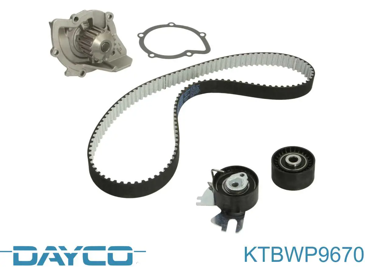 KTBWP9670 Dayco Correia do mecanismo de distribuição de gás, kit