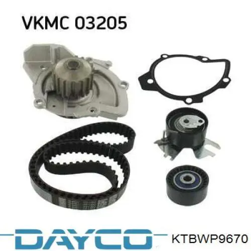 Correia do mecanismo de distribuição de gás, kit Dayco KTBWP9670 preço, a partir de 134,40 USD