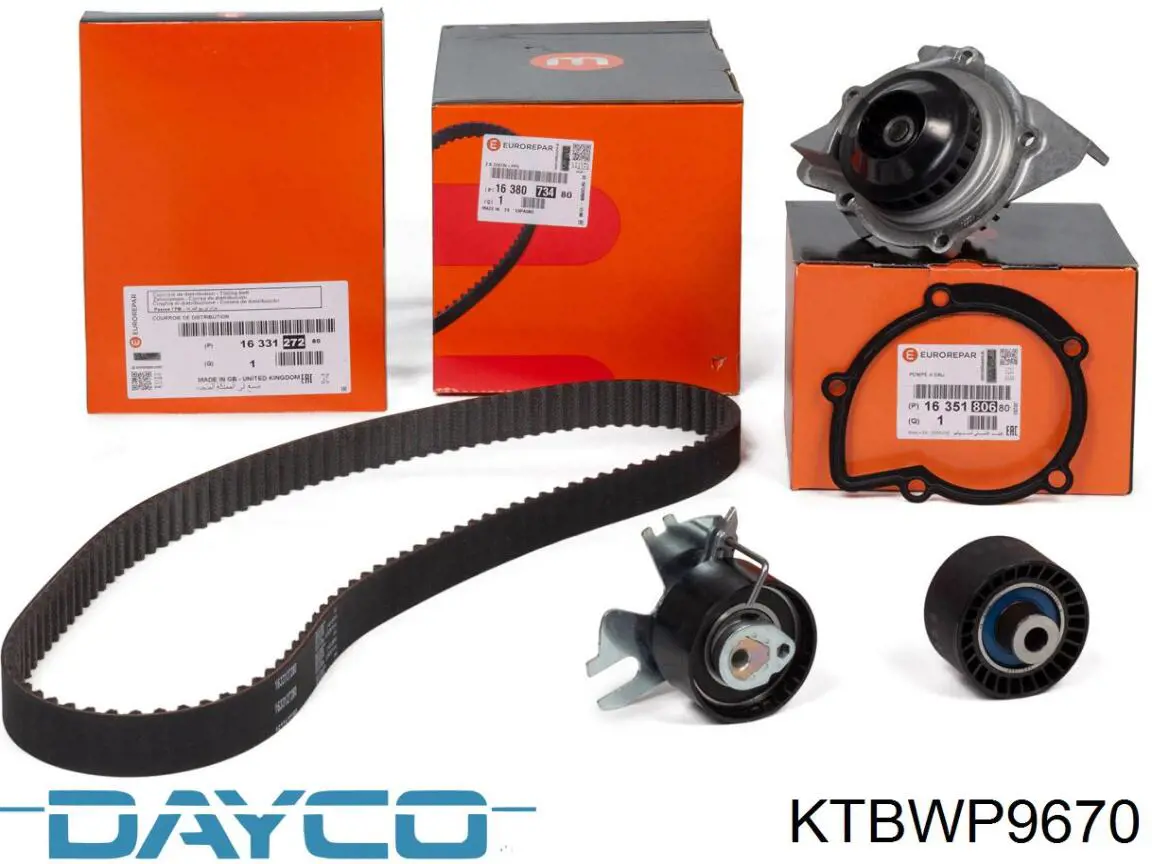 Compre KTBWP9670 Dayco Correia do mecanismo de distribuição de gás, kit