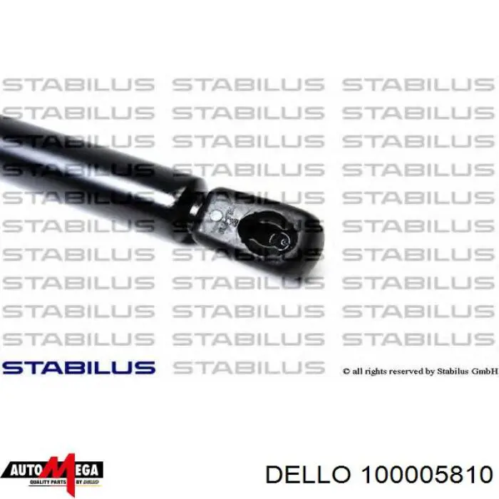 100005810 Dello/Automega Amortecedor de tampa de porta-malas (de 3ª/5ª porta traseira)