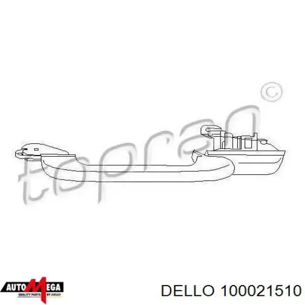 Maçaneta dianteira esquerda externa da porta Dello/Automega 100021510 preço, a partir de 15,32 USD