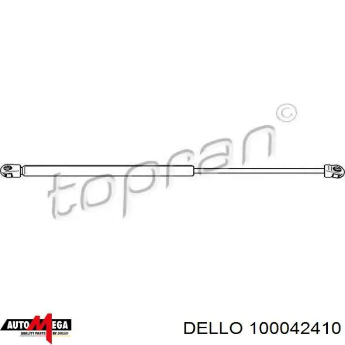 Amortecedor de tampa de porta-malas (de 3ª/5ª porta traseira) 100042410 Dello/Automega