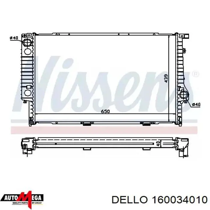 Compre 160034010 Dello/Automega Mangueira (cano derivado) do sistema de esfriamento