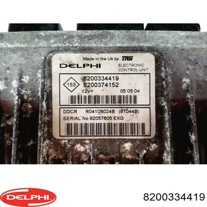 Módulo de direção (Centralina eletrônica) de motor 8200334419 Delphi
