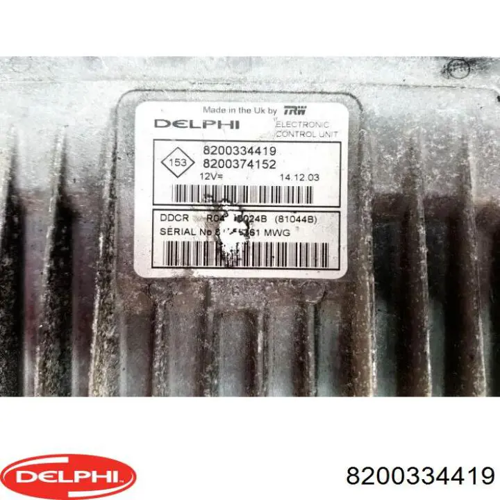 Módulo de direção (Centralina eletrônica) de motor 8200334419 Delphi