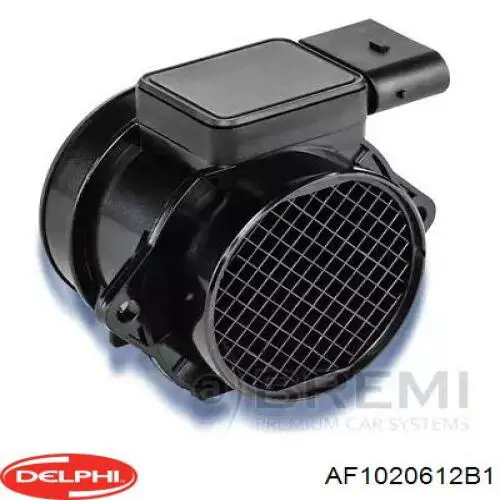 AF1020612B1 Delphi Sensor de fluxo (consumo) de ar, medidor de consumo M.A.F. - (Mass Airflow)