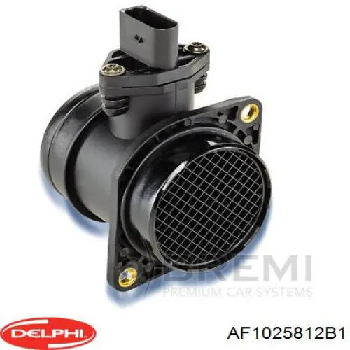 AF1025812B1 Delphi Sensor de fluxo (consumo) de ar, medidor de consumo M.A.F. - (Mass Airflow)
