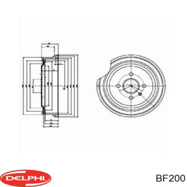 Compre BF200 Delphi Tambor do freio traseiro