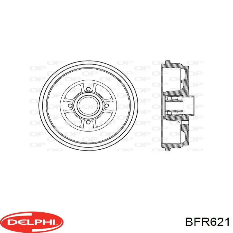Tambor do freio traseiro Delphi BFR621 preço, a partir de 131,06 USD