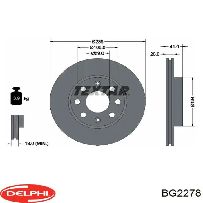 Compre BG2278 Delphi Disco do freio dianteiro