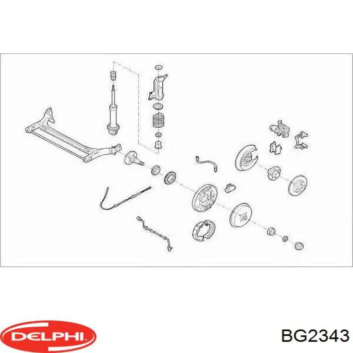 Compre BG2343 Delphi Disco do freio traseiro