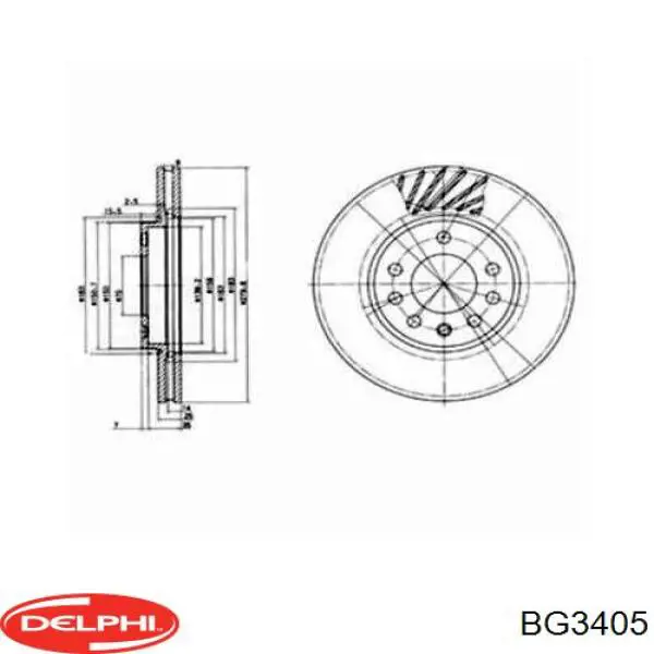 Disco do freio dianteiro Delphi BG3405 preço, a partir de 38,59 USD