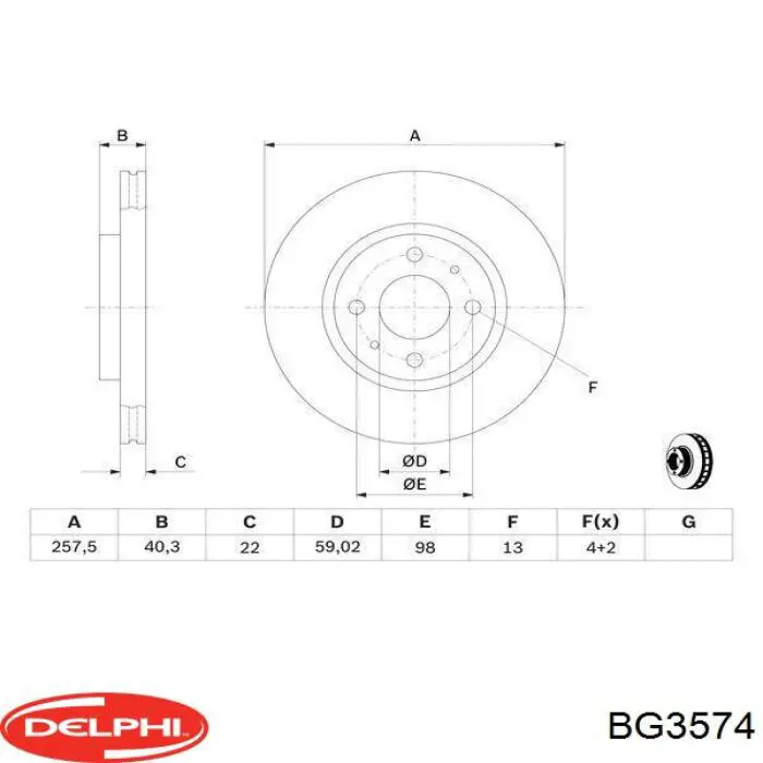 Compre BG3574 Delphi Disco do freio dianteiro