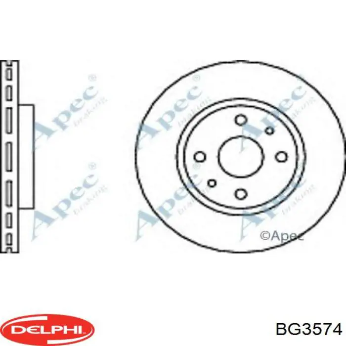 BG3574 Delphi Disco do freio dianteiro
