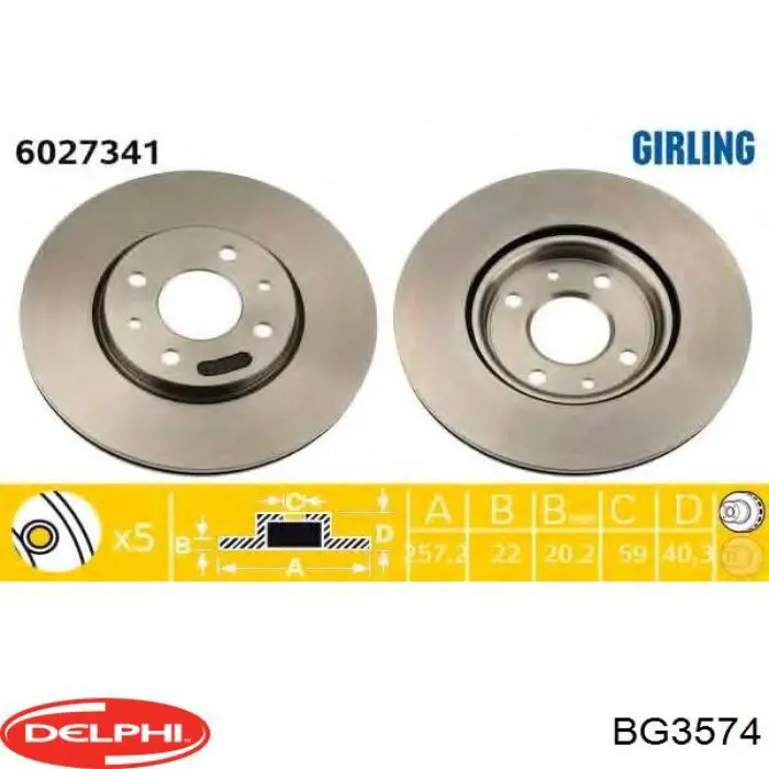 Disco do freio dianteiro Delphi BG3574 preço, a partir de 36,68 USD