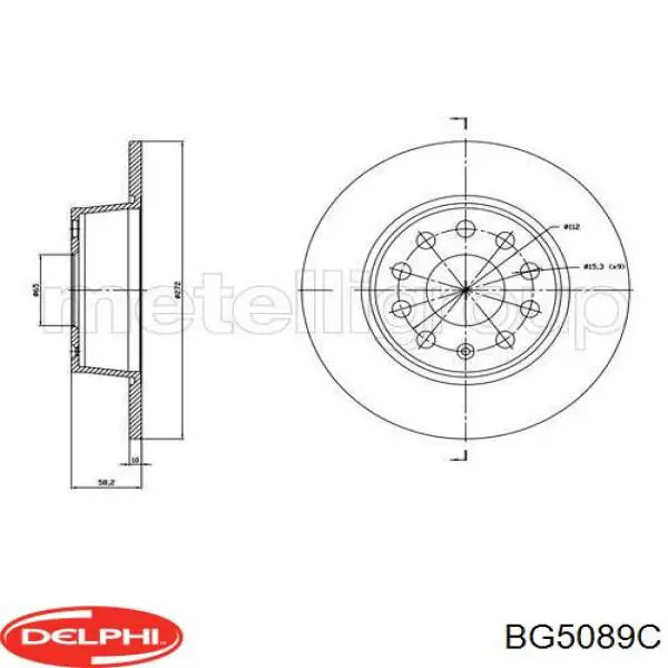 Compre CD7328S Bremsi Disco do freio traseiro