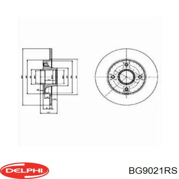 BG9021RS Delphi Disco do freio traseiro