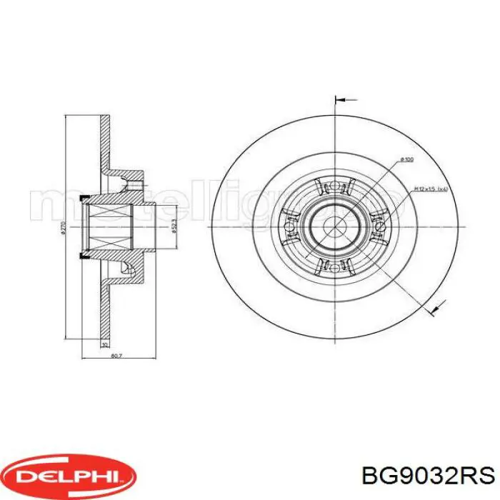 Disco do freio traseiro Delphi BG9032RS preço, a partir de 80,98 USD