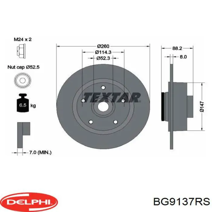 Disco do freio traseiro Delphi BG9137RS preço, a partir de 66,52 USD