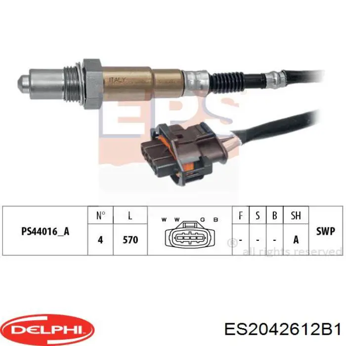 Sonda lambda, sensor direito de oxigênio depois de catalisador Delphi ES2042612B1 preço, a partir de 71,53 USD