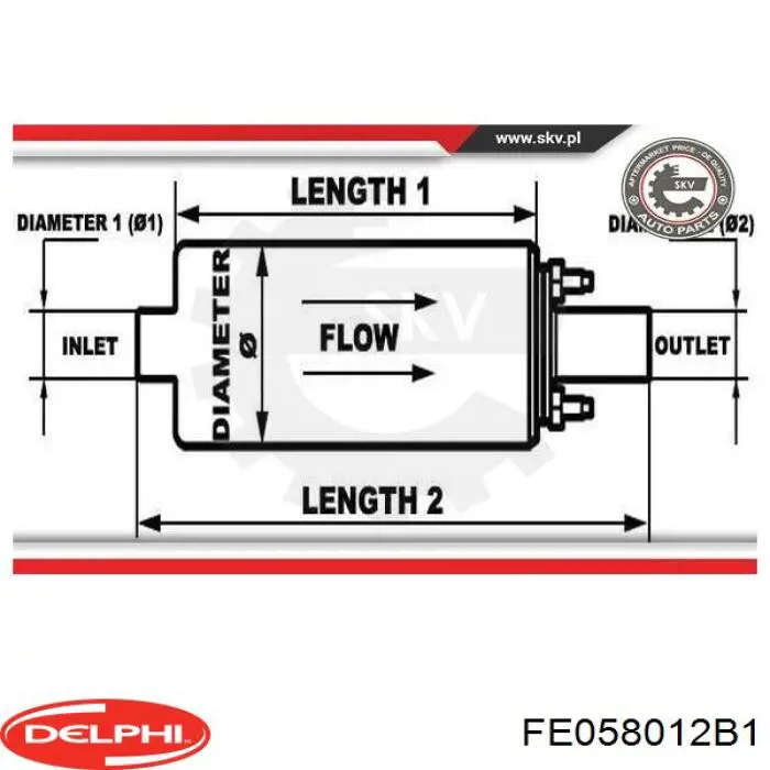 Bomba de combustível elétrica submersível Delphi FE058012B1 preço, a partir de 36,07 USD