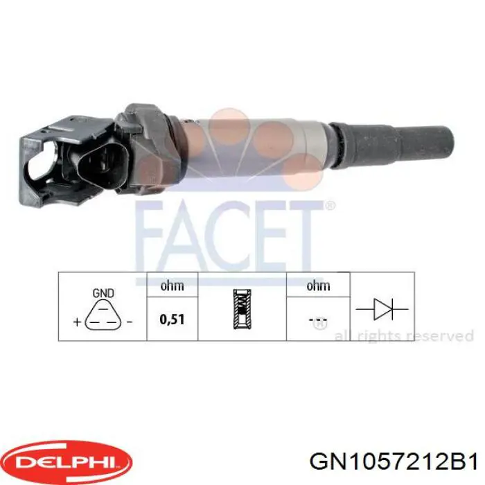 Compre GN1057212B1 Delphi Bobina de ignição