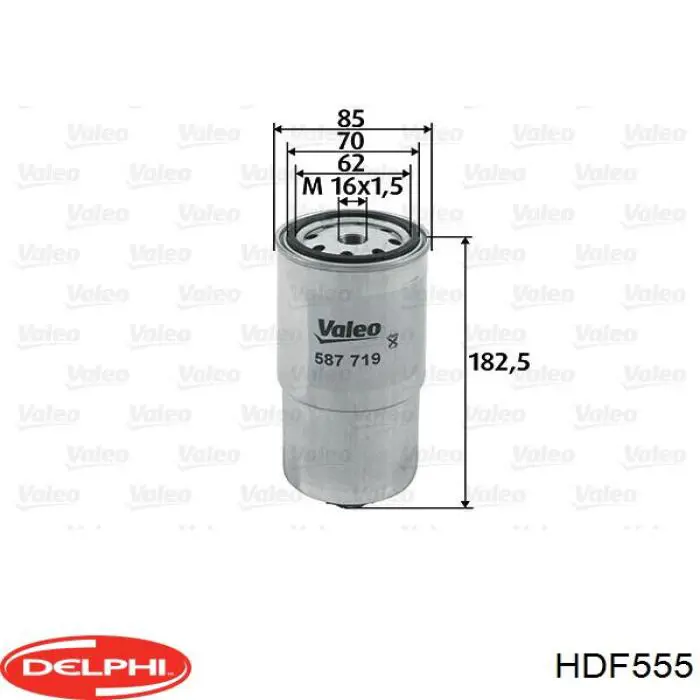 HDF555 Delphi Filtro de combustível