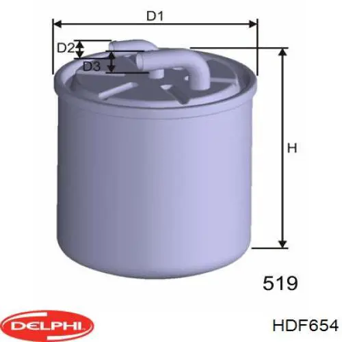 Filtro de combustível Delphi HDF654 preço, a partir de 42,94 USD