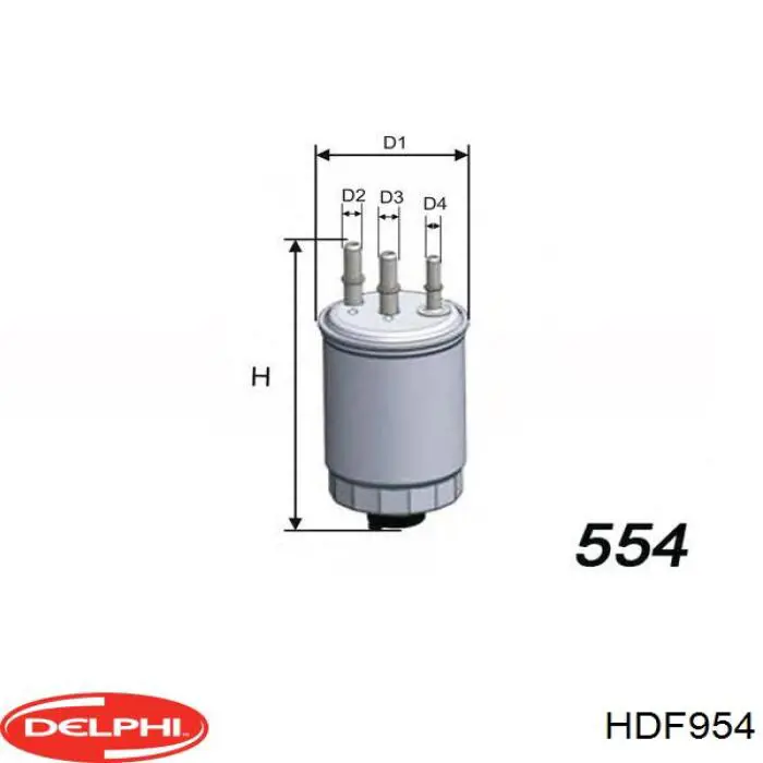 Filtro de combustível HDF954 Delphi
