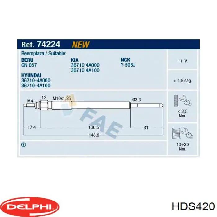 Compre HDS420 Delphi Vela de incandescência
