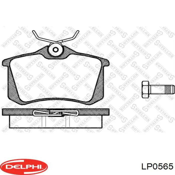 Sapatas do freio traseiras de disco Delphi LP0565 preço, a partir de 26,60 USD