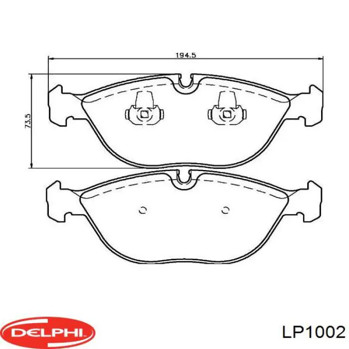 Sapatas do freio dianteiras de disco Delphi LP1002 preço, a partir de 59,91 USD
