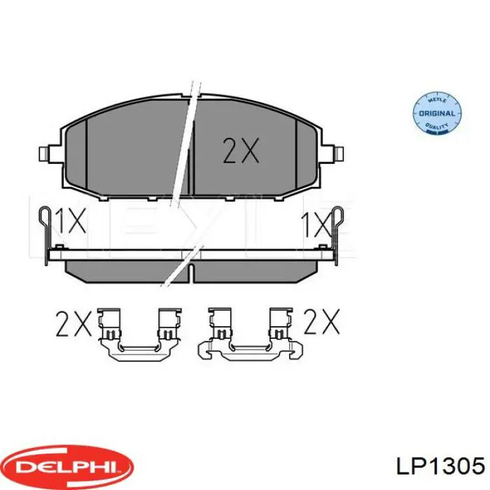 Sapatas do freio dianteiras de disco Delphi LP1305 preço, a partir de 34,22 USD