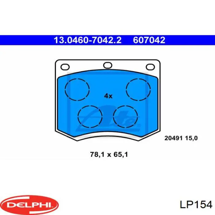 Sapatas do freio dianteiras de disco Delphi LP154 preço, a partir de 20,62 USD