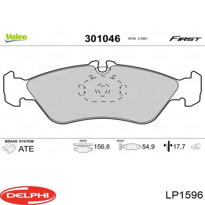 Sapatas do freio traseiras de disco Delphi LP1596 preço, a partir de 29,55 USD