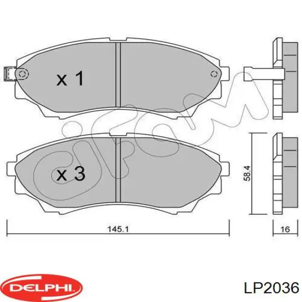 Sapatas do freio dianteiras de disco Delphi LP2036 preço, a partir de 27,91 USD