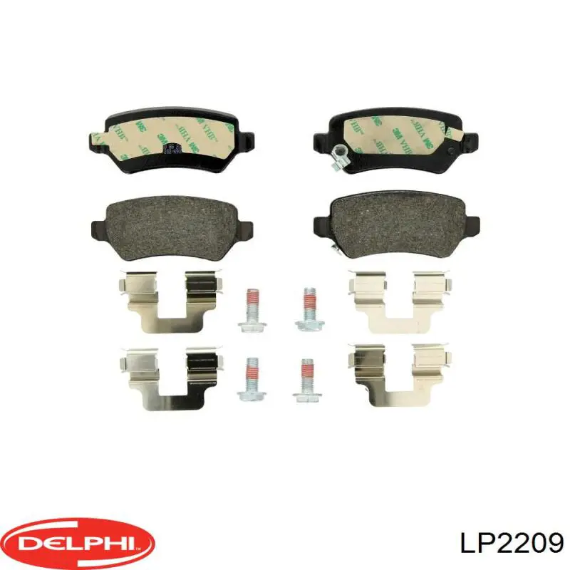 Sapatas do freio traseiras de disco Delphi LP2209 preço, a partir de 25,77 USD