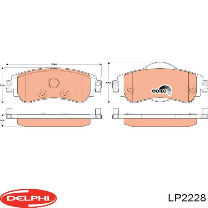 Sapatas do freio dianteiras de disco Delphi LP2228 preço, a partir de 35,66 USD