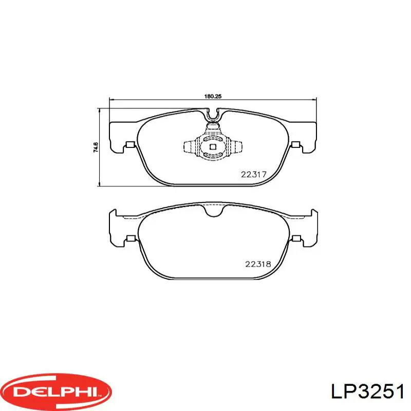 Sapatas do freio dianteiras de disco Delphi LP3251 preço, a partir de 46,40 USD