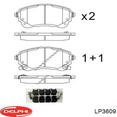 Sapatas do freio dianteiras de disco Delphi LP3609 preço, a partir de 44,27 USD