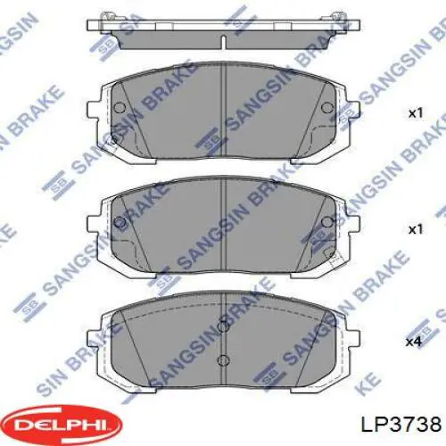 58302N9A10 Hyundai/Kia Sapatas do freio traseiras de disco