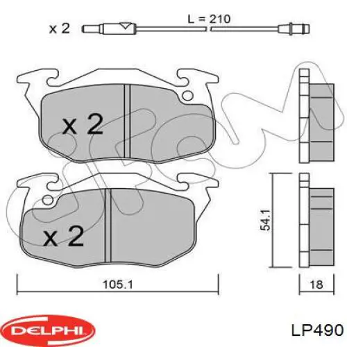 Sapatas do freio dianteiras de disco Delphi LP490 preço, a partir de 23,91 USD