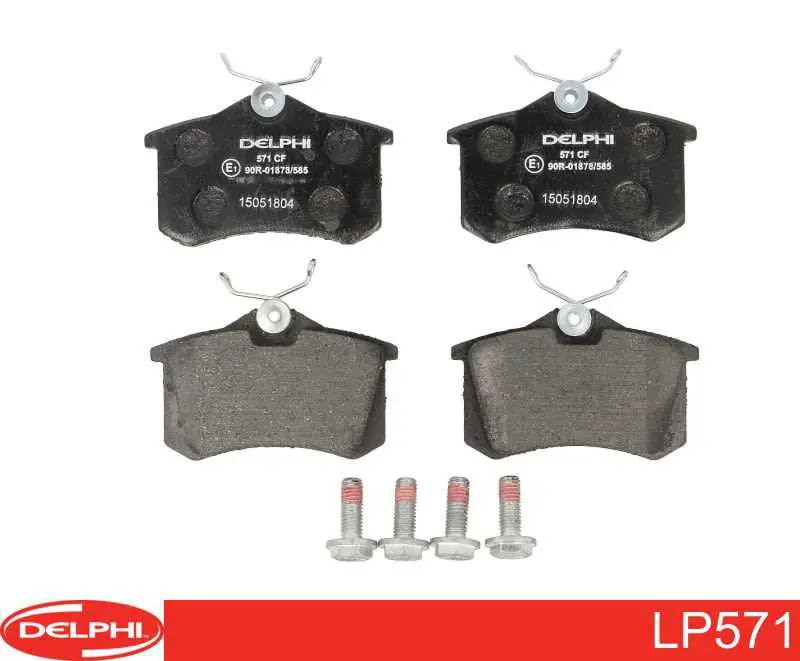 Sapatas do freio traseiras de disco Delphi LP571 preço, a partir de 29,20 USD