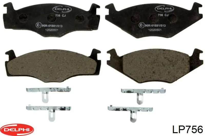 Sapatas do freio dianteiras de disco Delphi LP756 preço, a partir de 21,97 USD