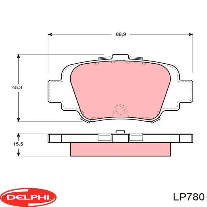 Sapatas do freio traseiras de disco Delphi LP780 preço, a partir de 24,41 USD