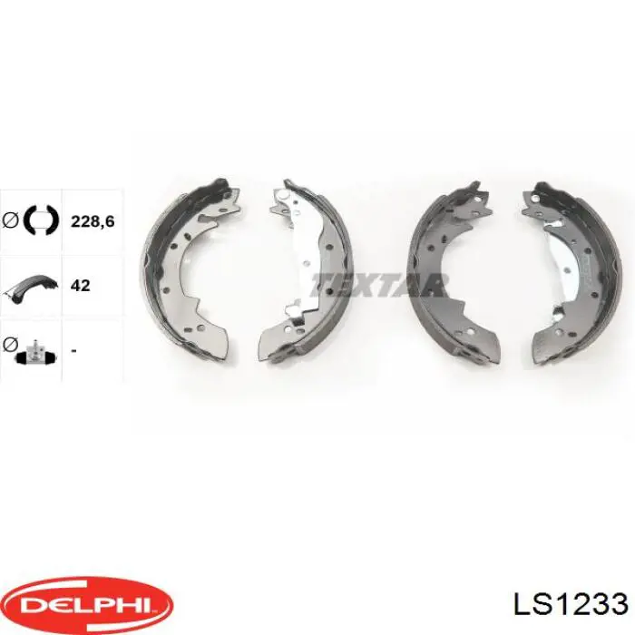 Sapatas do freio traseiras de tambor Delphi LS1233 preço, a partir de 32,07 USD