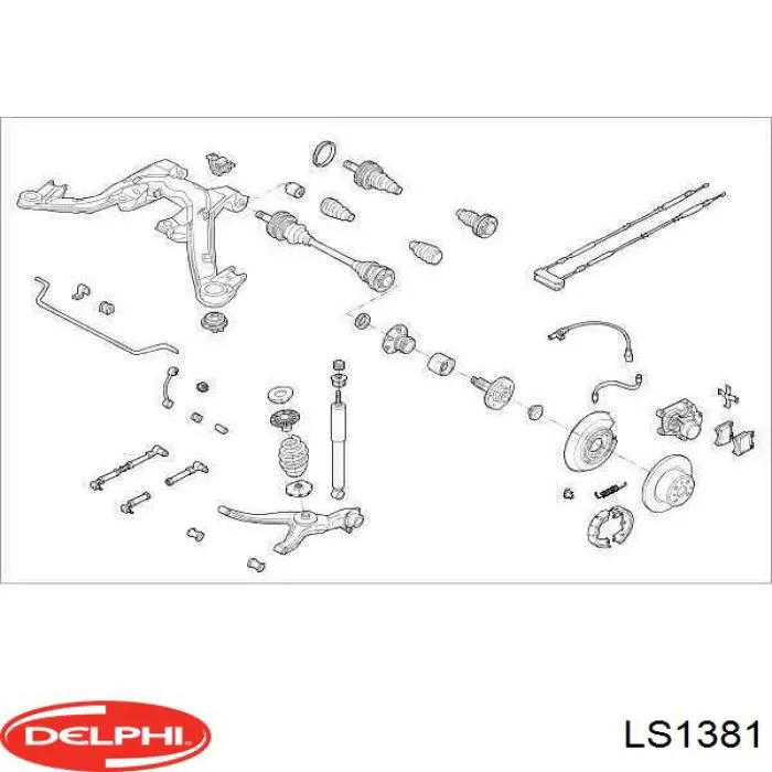 Compre LS1381 Delphi Sapatas do freio de estacionamento